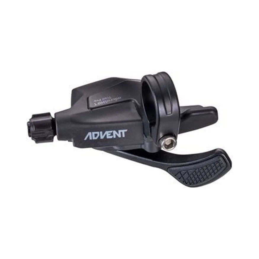 microSHIFT ADVENT Trail Trigger Pro Right Shifter - 1 x 9 Speed, Silicone Thumb Pad, ADVENT Compatible Only, Black – microSHIFT ADVENT Trail Trigger Pro Right Shifter - 1 x 9 Speed, Silicone Thumb Pad, ADVENT Compatible Only, Black (Bicycle