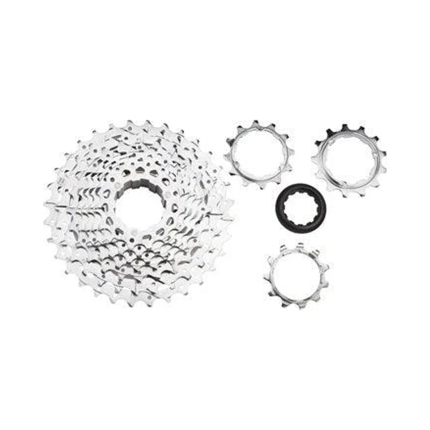 microSHIFT H10 Cassette - 10 Speed, 11-32t, Silver, Chrome Plated (Bicycle Cassettes & Freewheels) – studio product photo