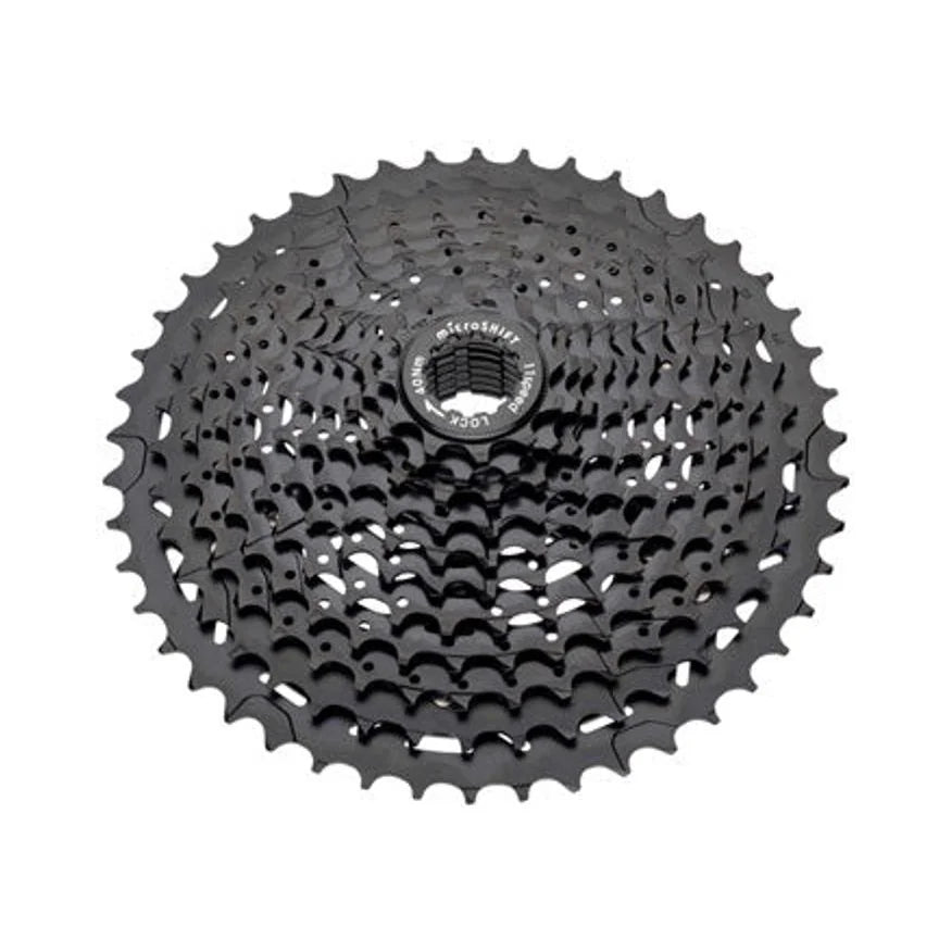 microSHIFT H11 Cassette - 11 Speed, 11-46T, Black, ED Coated (Bicycle Cassettes & Freewheels) – studio product photo (2)