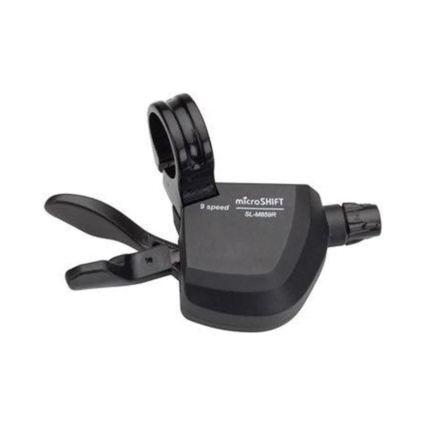 microSHIFT MarvoLT Right Trigger Shifter, 9-Speed, Alloy Lever, Shimano Compatible (Bicycle Shifters) – studio product photo