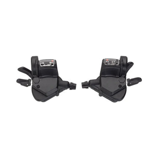 microSHIFT Mezzo Thumb-Tap Shifter Set, 8-Speed, Triple, Optical Gear Indicator, Shimano Compatible – microSHIFT Mezzo Thumb-Tap Shifter Set, 8-Speed, Triple, Optical Gear Indicator, Shimano Compatible (Bicycle Shifters)