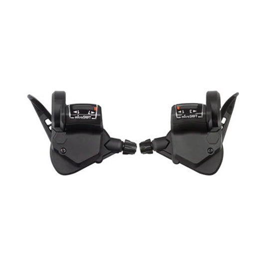 microSHIFT TS38 Thumb-Tap Shifter Set - 7 Speed, Triple, Optical Gear Indicator, Shimano Compatible – microSHIFT TS38 Thumb-Tap Shifter Set - 7 Speed, Triple, Optical Gear Indicator, Shimano Compatible (Bicycle Shifters)