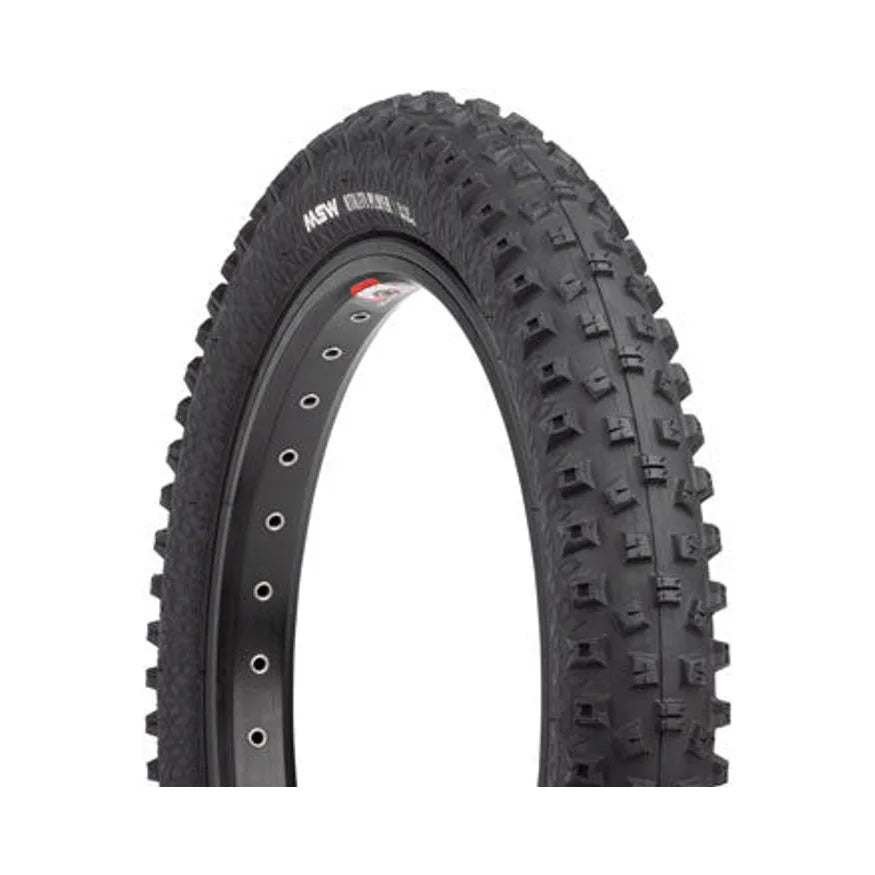 MSW Utility Player Tire - 12 x 2.25, Black, Rigid Wire Bead, 33tpi (Bicycle Tires) – close-up detail