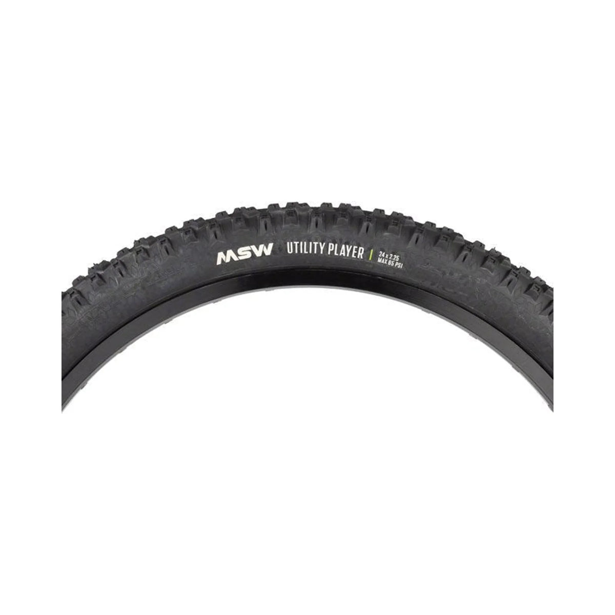 MSW Utility Player Tire - 24 x 2.25, Black, Rigid Wire Bead, 33tpi (Bicycle Tires) – showcase image