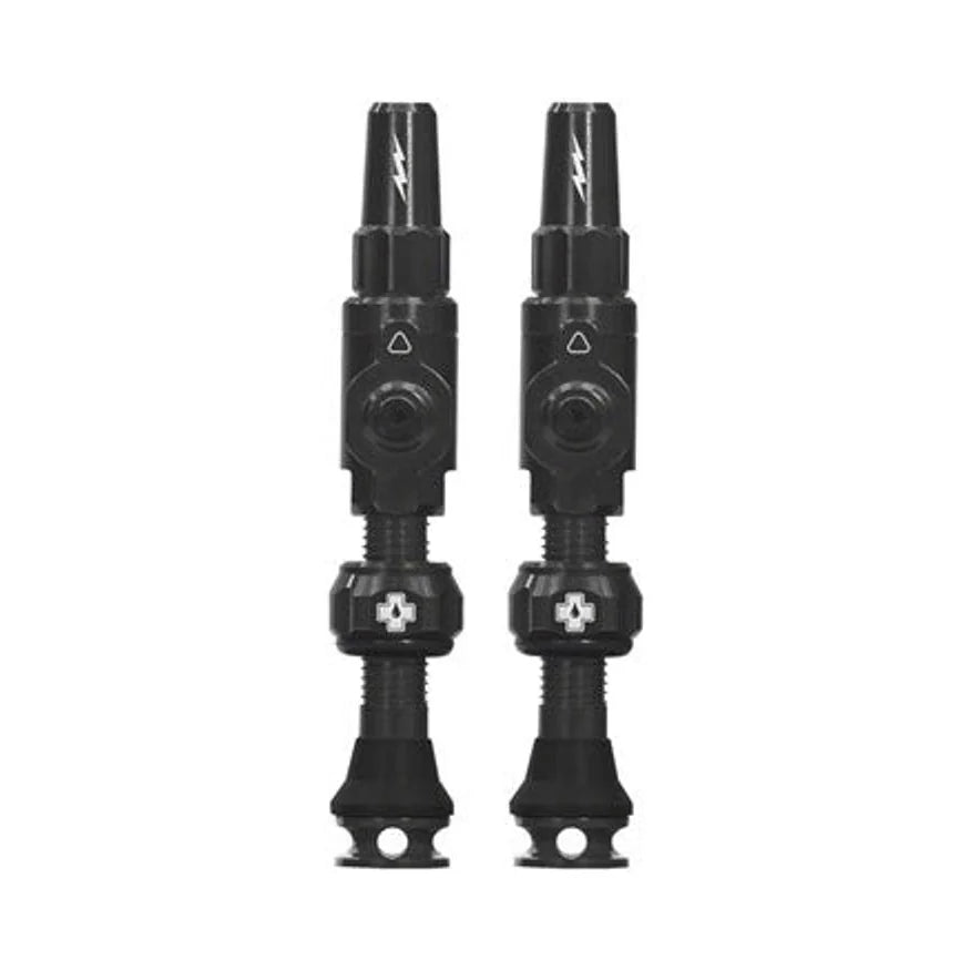 Muc-Off Big Bore Lite Tubeless Valve Stems - Medium, 35mm, Black (Bicycle Tire Valves) – close-up detail