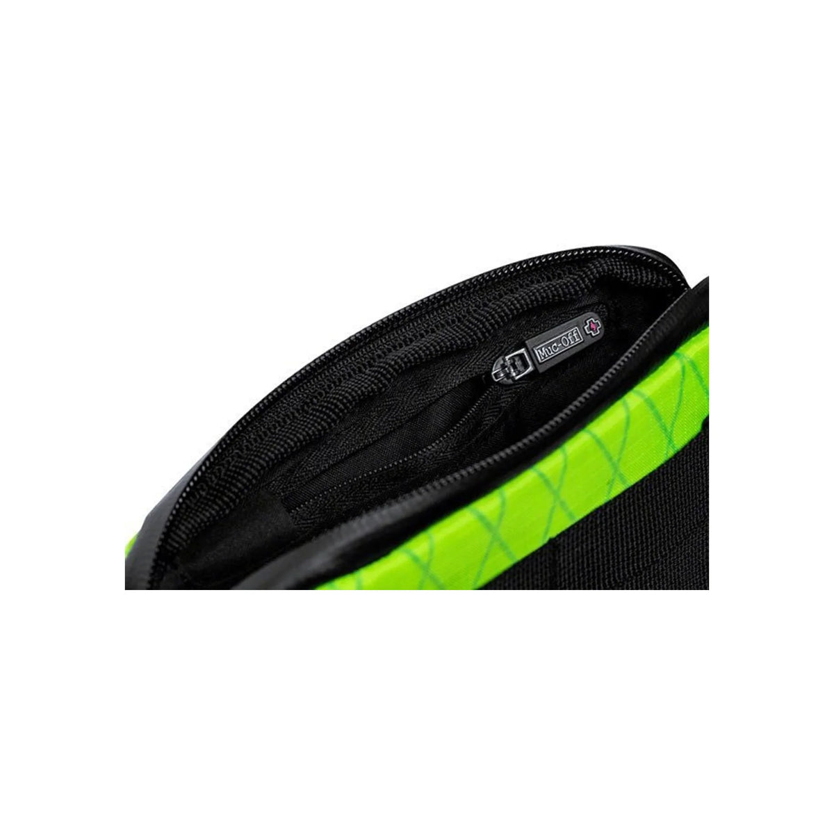 Muc-Off Rainproof Essentials Case - Hi-Vis Yellow (Phone Bag and Holder) – close-up detail