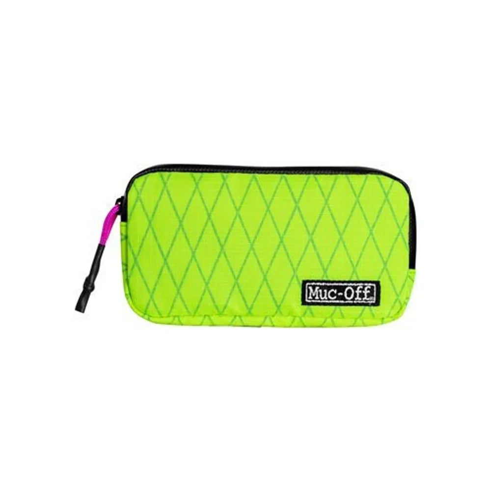 Muc-Off Rainproof Essentials Case - Hi-Vis Yellow (Phone Bag and Holder) – studio photo