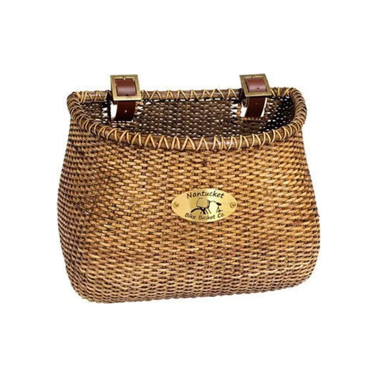 Nantucket Lightship Front Basket, Classic Shape Stained (Bicycle Baskets) – studio product photo