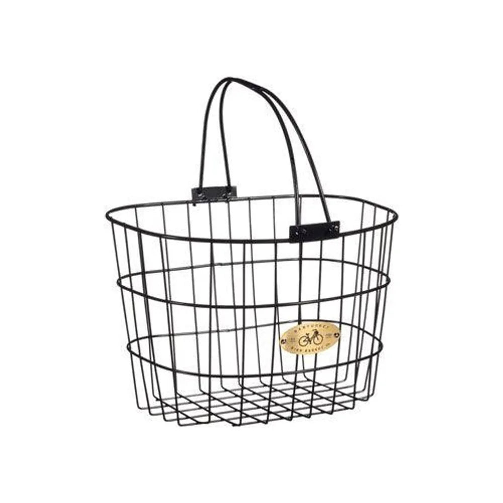 Nantucket Surfside Adult Wire D Handlebar Basket - Black (Bicycle Baskets) – studio product photo