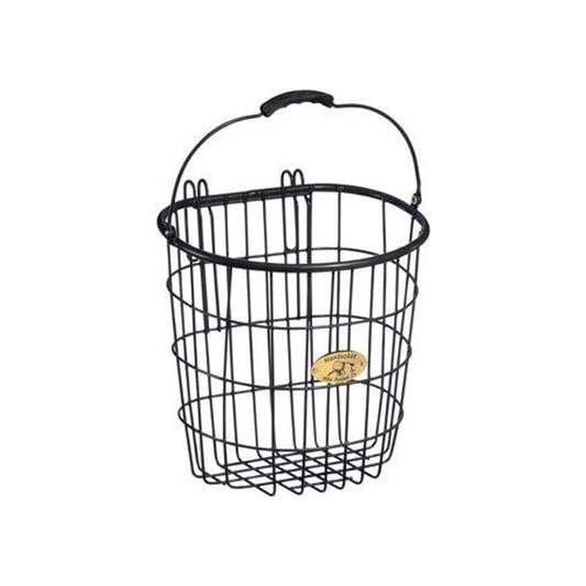Nantucket Surfside Rear Wire D Pannier Basket - Gray (Bicycle Baskets) – studio product photo