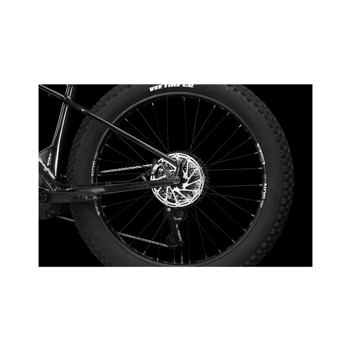 Norco Bigfoot VLT 2 Electric Assist Fat Tire Bicycle - Black/Silver - 27.5" Fat (Electric Bicycle) – close-up detail