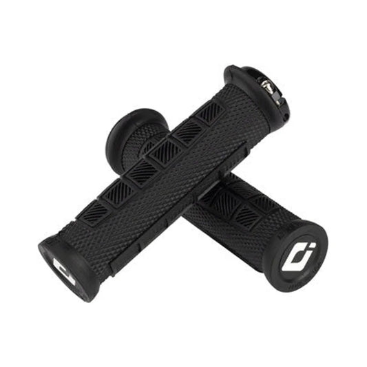 ODI Elite Pro Grips - Black, Lock-On (Bicycle Handlebar Grips) – studio product photo