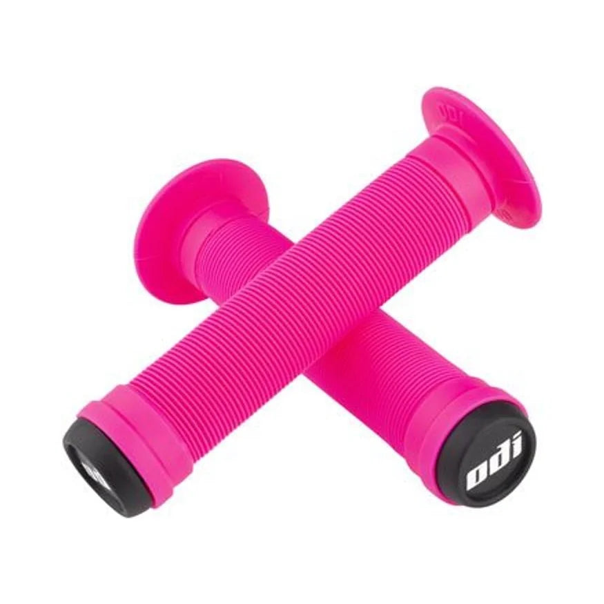 ODI Longneck ST Grips - Pink, Flange (Bicycle Handlebar Grips) – studio product photo