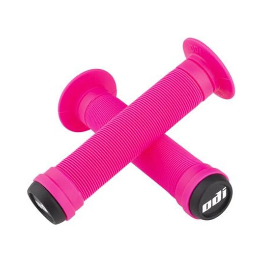 ODI Longneck ST Grips - Pink, Flange (Bicycle Handlebar Grips) – studio product photo
