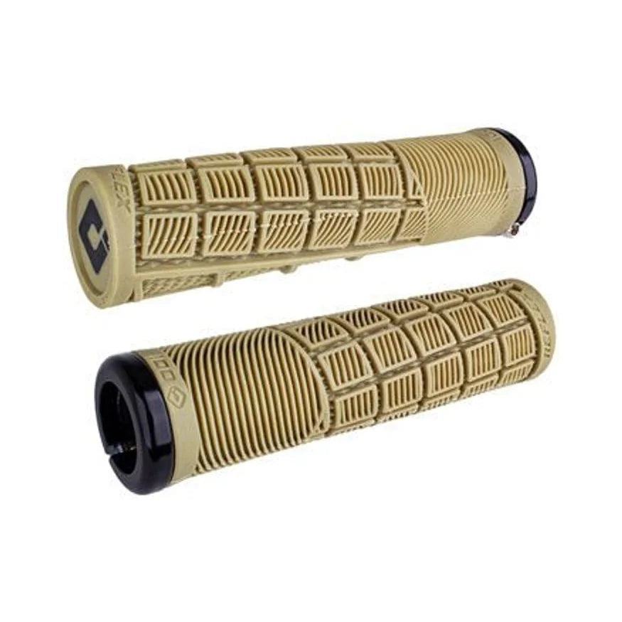 ODI Reflex v2.1 Lock-On Grips - Black/Tan (Bicycle Handlebar Grips) – studio product photo
