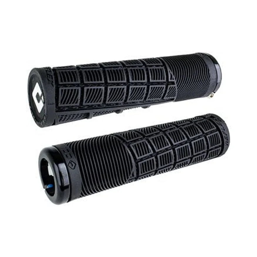 ODI Reflex v2.1 XL Lock-On Grips - White/Black (Bicycle Handlebar Grips) – studio product photo