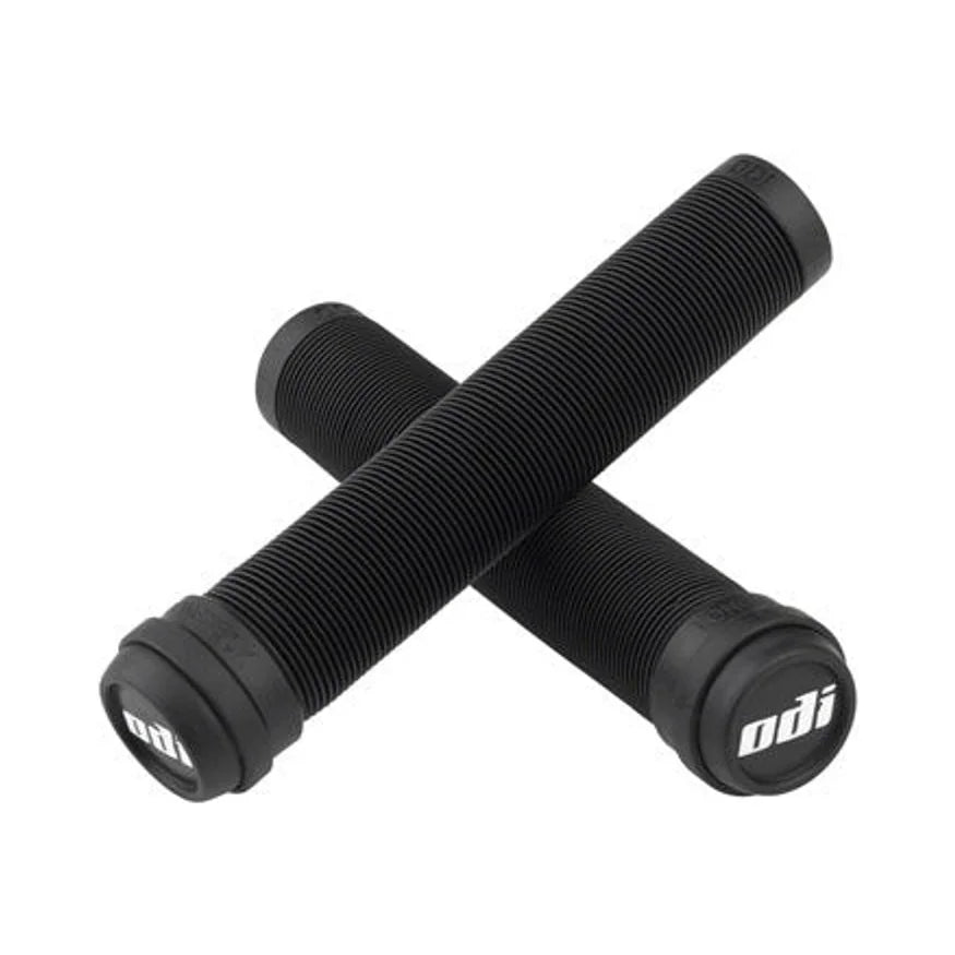 ODI Soft X-Longneck Grips - Black, 160mm (Bicycle Handlebar Grips) – studio product photo