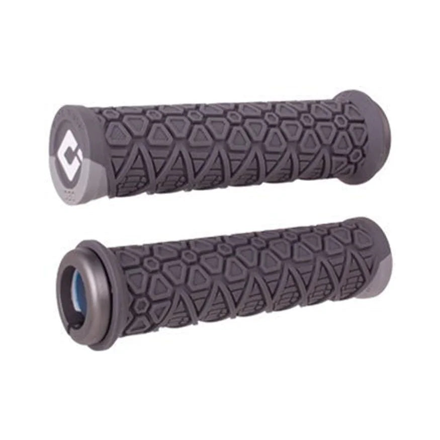 ODI Vanquish Grips - Graphite/Gray, Lock-On (Bicycle Handlebar Grips) – studio product photo