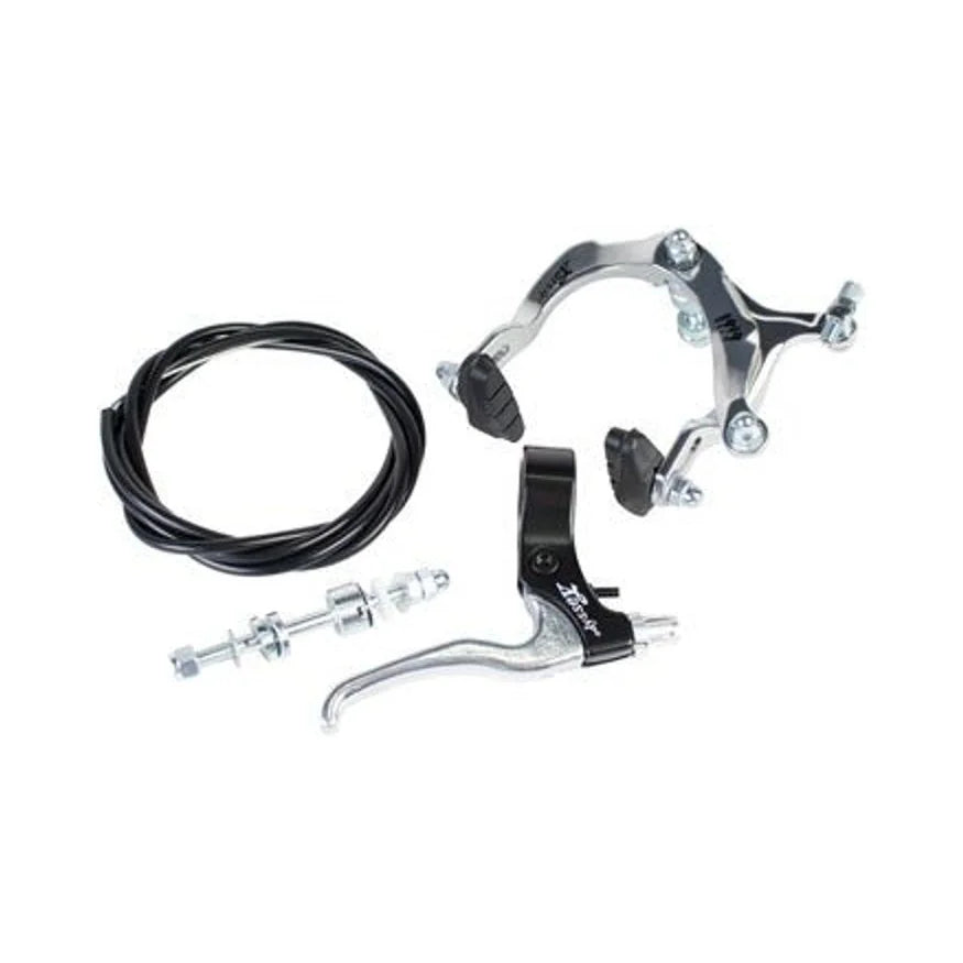 Odyssey 1999 Caliper Brake and Lever Set Silver (Bicycle Brake Sets) – studio product photo