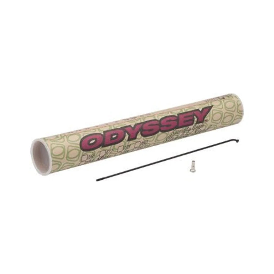 Odyssey Stainless 14g Spokes 186mm Black Box of 40 Includes Spoke Nipples (Bicycle Spokes) – studio product photo