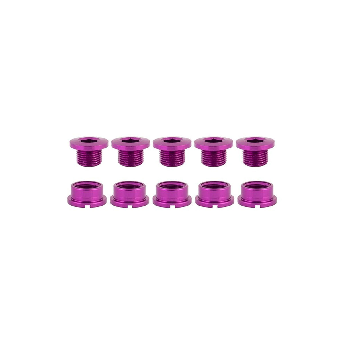 Origin 8 Alloy Single Speed Chainring Bolts - Purple – studio product photo