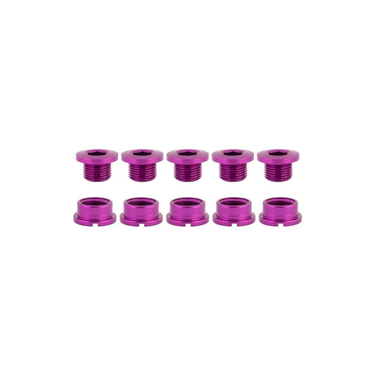Origin 8 Alloy Single Speed Chainring Bolts - Purple – studio product photo