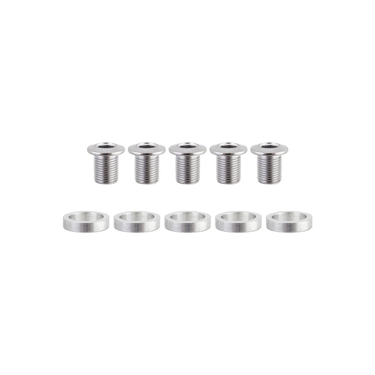 Origin 8 Chainring Bolts, Inner Triple, Steel - Chrome – studio product photo