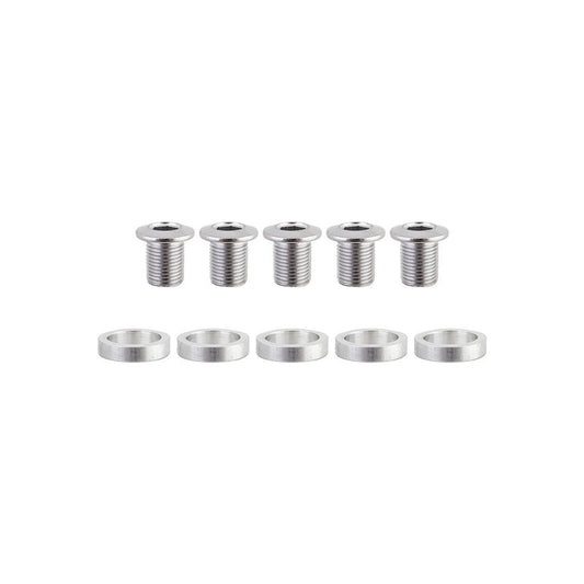 Origin 8 Chainring Bolts, Inner Triple, Steel - Chrome – studio product photo
