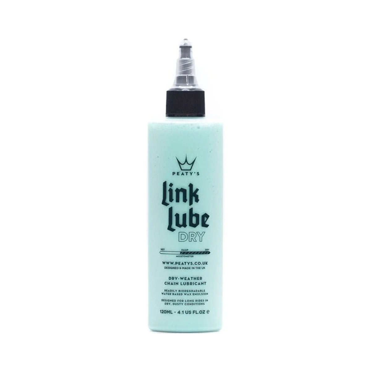 Peatty's Peaty's LinkLube Dry Conditions Chain Lube - 120ml, Drip (Lubricants) – studio product photo