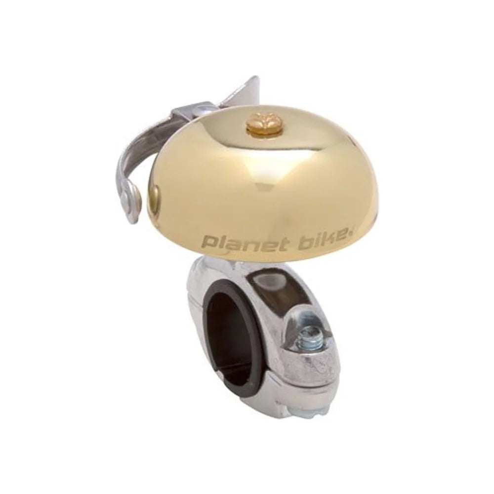 Planet Bike Classic Courtesy Bell - Brass (Bicycle Bells & Horns) – studio product photo