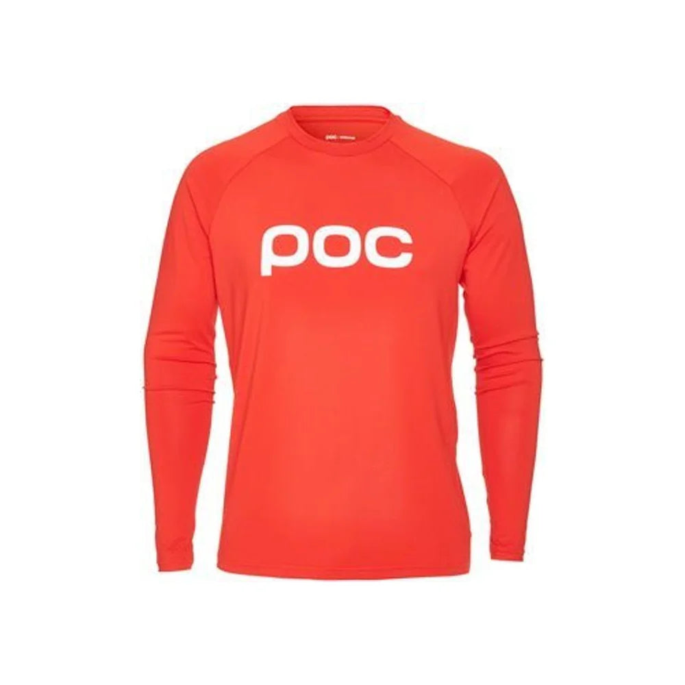 POC Essential Enduro Jersey - Prismane Red, Long Sleeve, Men's (Cycling Jerseys) – close-up detail