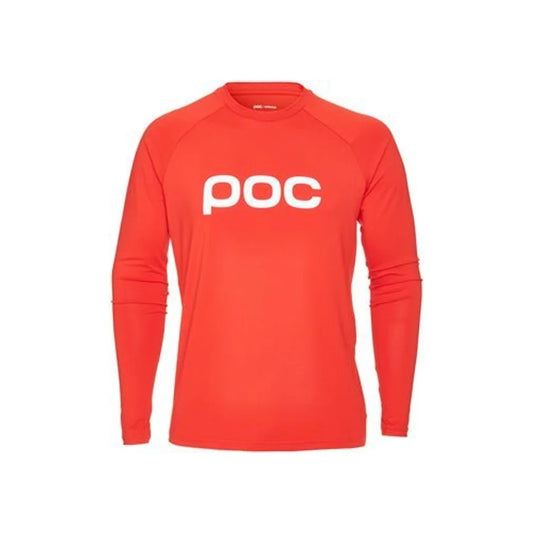 POC Essential Enduro Jersey - Prismane Red, Long Sleeve, Men's (Cycling Jerseys) – close-up detail