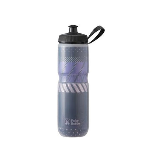 Polar Bottles Sport Tempo Insulated Water Bottle - 24oz, Charcoal/Pink (Water Bottles) – studio product photo