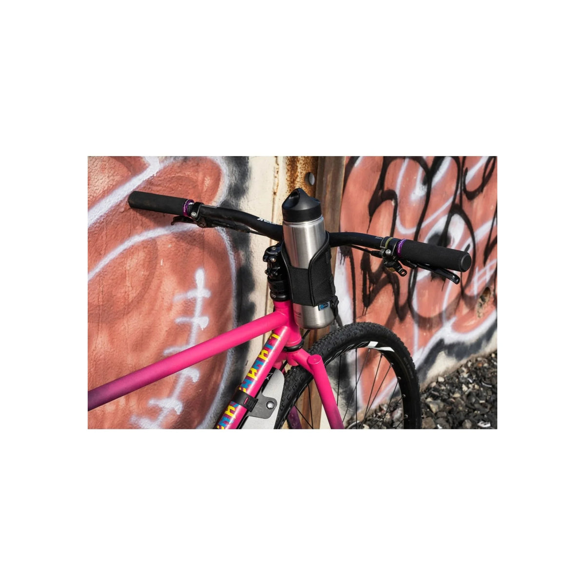 Portland Design Works Hot Take Coffee Holder, Handlebar Mount (Water Bottle Cages) – front profile