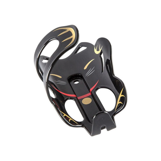 Portland Design Works Lucky Cat Water Bottle Cage: Black Cat (Water Bottle Cages) – detail angle