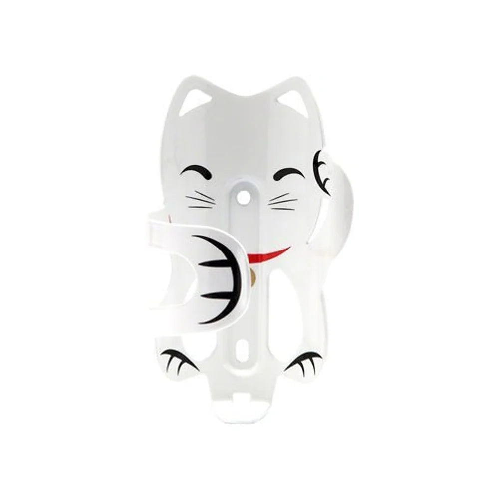 Portland Design Works Lucky Cat Water Bottle Cage: White Cat (Water Bottle Cages) – product view
