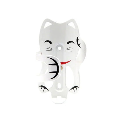 Portland Design Works Lucky Cat Water Bottle Cage: White Cat (Water Bottle Cages) – product view