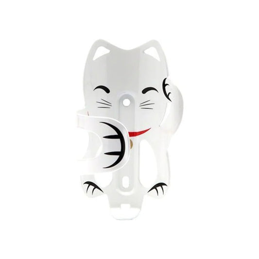 Portland Design Works Lucky Cat Water Bottle Cage: White Cat (Water Bottle Cages) – product view