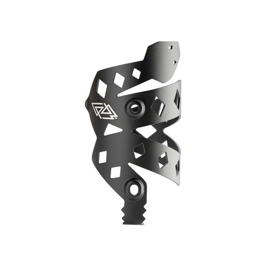 Portland Design Works PDW Rattlesnek Kej Water Bottle Cage - Black, Right Opening (Water Bottle Cages) – front profile