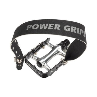 Power Grips High Performance Pedal Kit - Aluminum, 9/16", Black, XL (Bicycle Pedals) – close-up detail