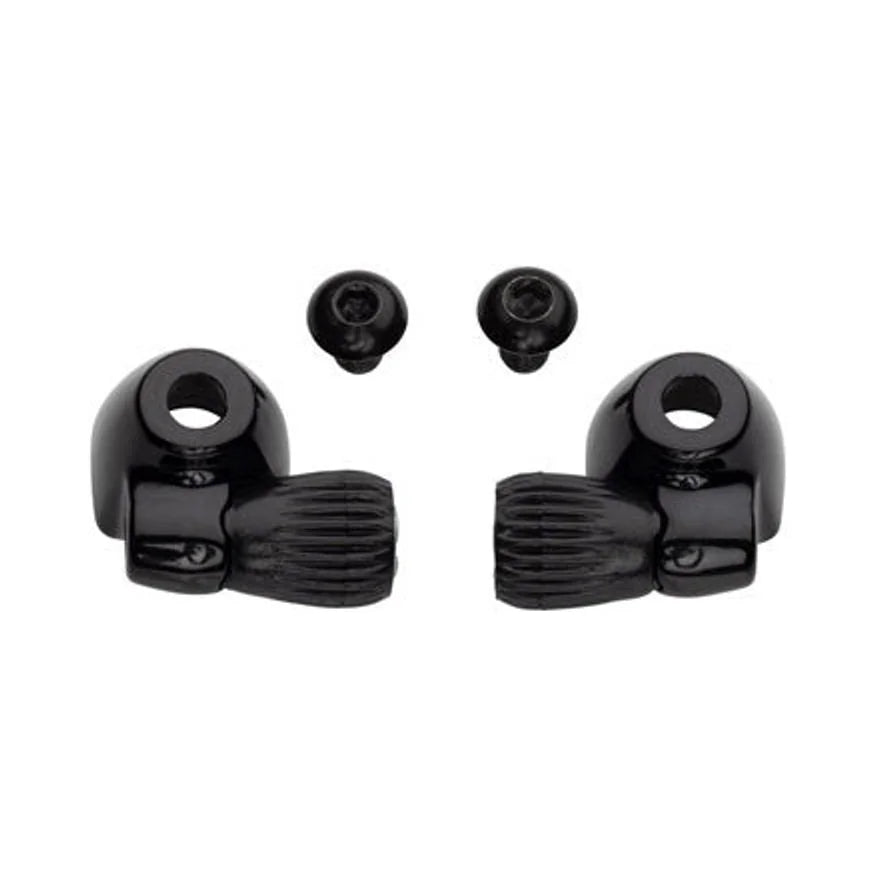 Problem Solvers Downtube Housing Stops with Barrel Adjusters Black (Cable Stop and Guides) – studio product photo