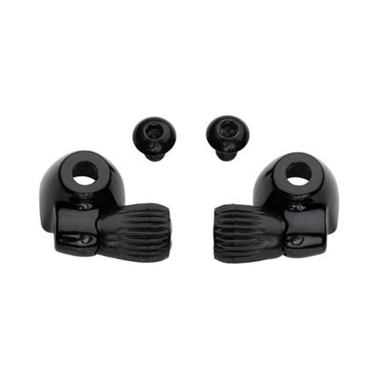 Problem Solvers Downtube Housing Stops with Barrel Adjusters Black (Cable Stop and Guides) – studio product photo