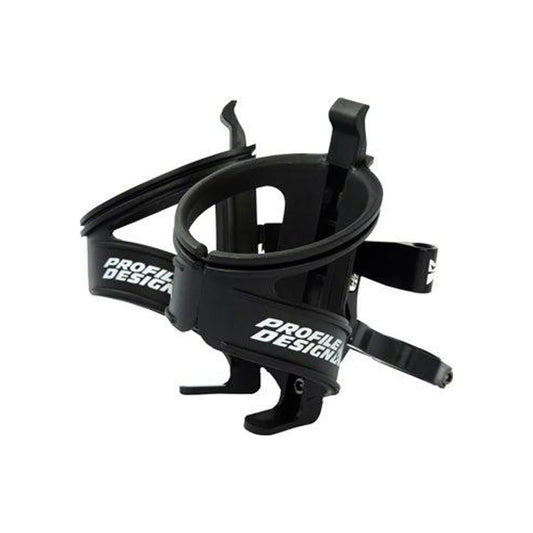 Profile Design Aqua Rack ii Dual Water Bottle Cage with Co2 Cartridge mount: Seatpost mounted, Matte Black (Water Bottles)