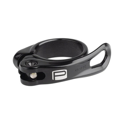 Promax QR-1 Quick Release Seatpost Clamp - 34.9mm, Black (Bicycle Seatpost Clamps) – detail angle