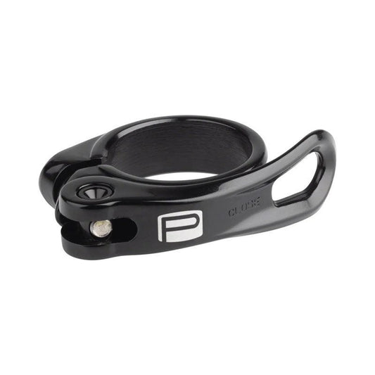 Promax QR-1 Quick Release Seatpost Clamp - 34.9mm, Black (Bicycle Seatpost Clamps) – detail angle