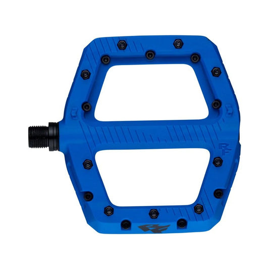 RaceFace Chester Pedals - Platform, Composite, 9/16", Large, Blue (Bicycle Pedals) – detail angle