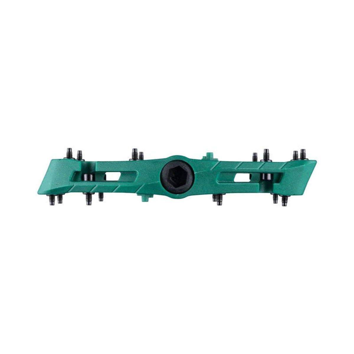 RaceFace Chester Pedals - Platform, Composite, 9/16", Large, Green (Bicycle Pedals) – front profile