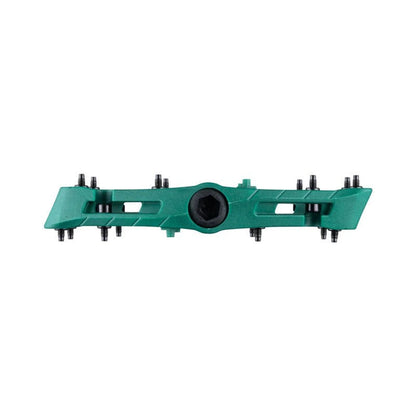 RaceFace Chester Pedals - Platform, Composite, 9/16", Large, Green (Bicycle Pedals) – front profile