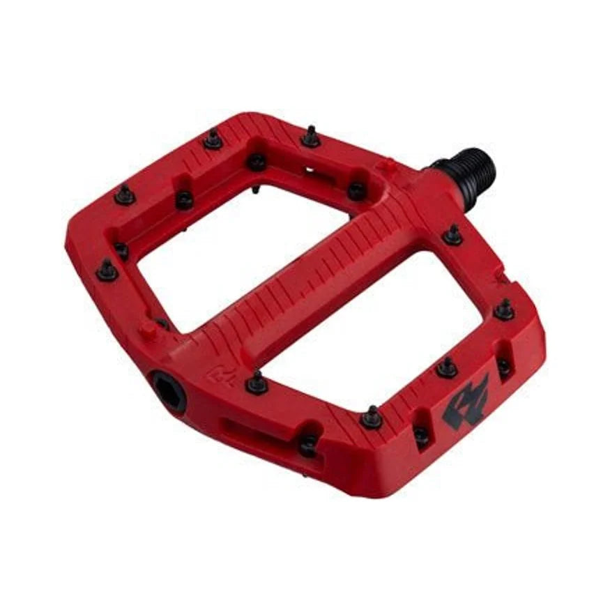 RaceFace Chester Pedals - Platform, Composite, 9/16", Large, Red (Bicycle Pedals) – front profile