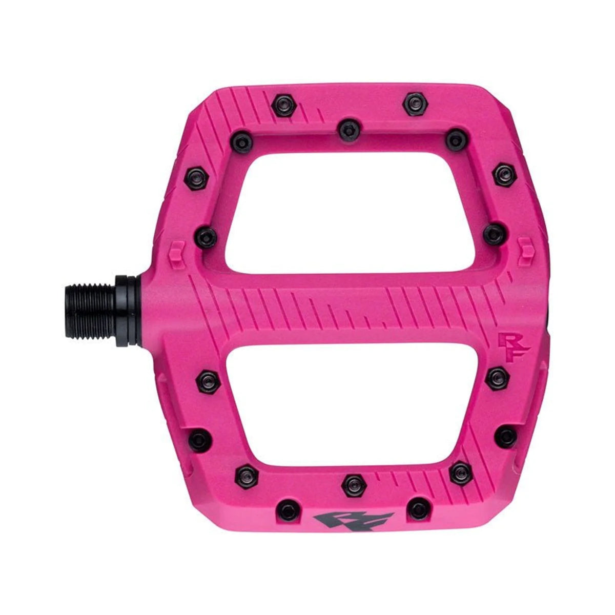 RaceFace Chester Pedals - Platform, Composite, 9/16", Small, Magenta (Bicycle Pedals) – studio photo